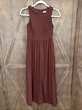 Japna XS Sleeveless Brown Midi Dress